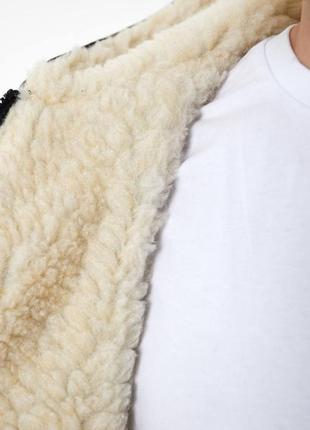 Чоловічий теплий флісовий спортивний костюм на хутрі овчина, комплект на флісі: кофта худі з капюшоном на змійці + штани джогери, чорний синій хакі9 фото