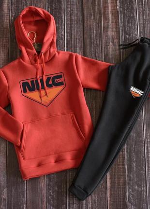 Зимний мужской спортивный трикотажный костюм nike1 фото