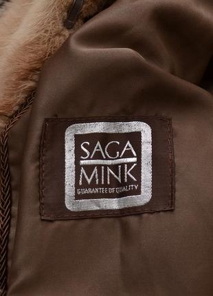 Saga mink норкова шуба натуральна брендова стан відмінний р.м-л9 фото