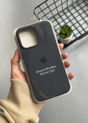 Чохол на iphone 14 pro max з захищеним низом silicone case чохол для айфон з закритим низом