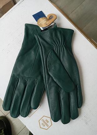 Кожаные перчатки на флисе