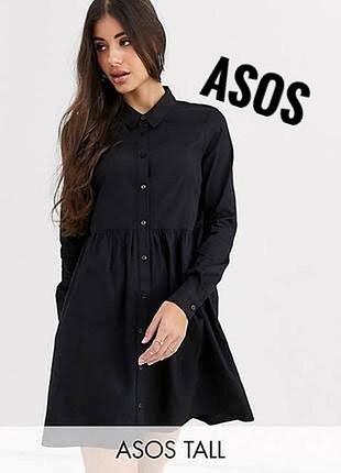 Ярусное платье- рубашка asos