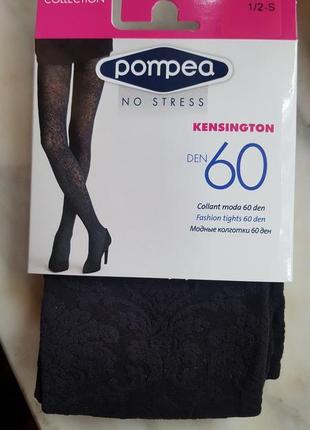 Шикарні італійські щільні колготи з візерунком pompea kensington - 60den