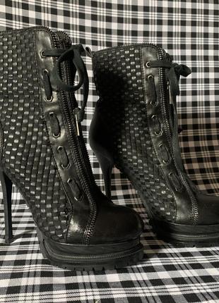 Чёрные ботильоны на каблуке,кожаные ботильоны,чёрные ботинки,туфли для танцев