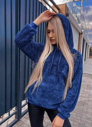 Худи  меховые с вышивкой и капюшон🔥🔥🔥