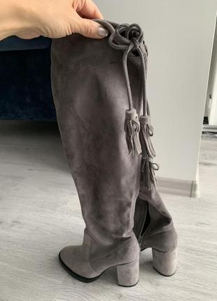 Замшеві осінні ботфорти