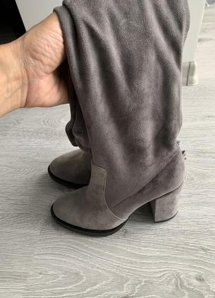 Замшеві осінні ботфорти