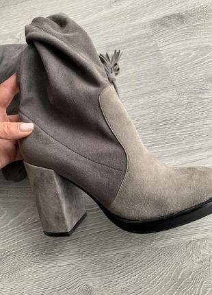 Замшеві осінні ботфорти