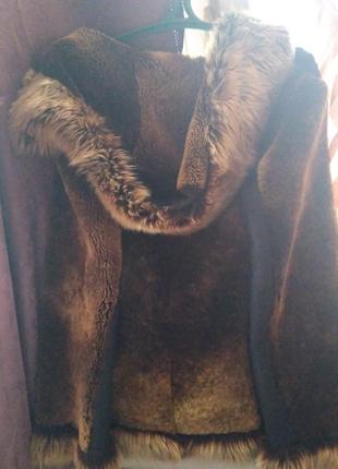 Шалена куртка дублянка з лами3 фото