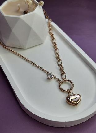 Підвіска/кольє медична сталь/позолота/біжутерія