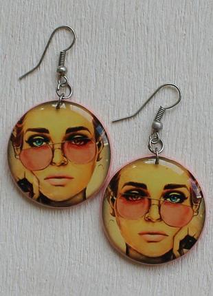 Серьги "серьезно? 2