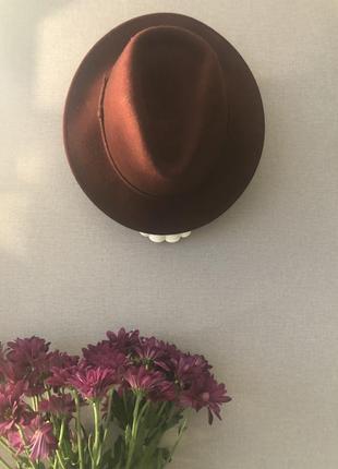 Фетровая шляпа шляпа марсала/бордо для фотосессии *нюанс2 фото