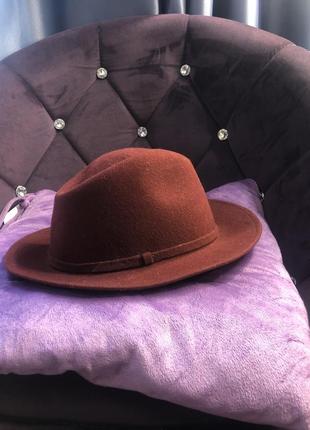 Фетровая шляпа шляпа марсала/бордо для фотосессии *нюанс4 фото