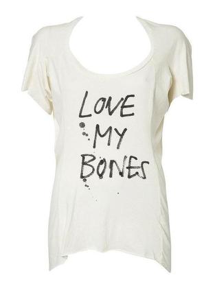 Футболка бойфренд topshop "love my bones"