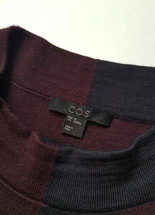 Качественный шерстяной свитер cos оригинал, шерстяной полосатый топ cos, джемпер4 фото