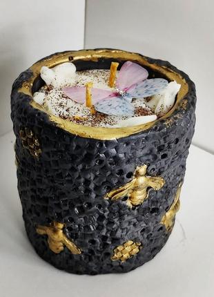 Подарунковий набір натуральних медових еко свічок з вощини та соєвого воску
