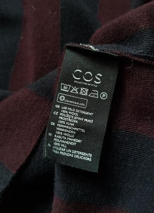 Качественный шерстяной свитер cos оригинал, шерстяной полосатый топ cos, джемпер6 фото