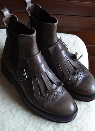Agl attilio giusti leombruni кожаные ботинки челси женские. италия.6 фото