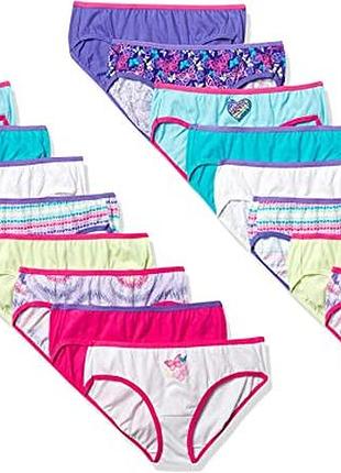 10шт натуральні труси хіпстери hanes для дівчинки 12 років, упаковка 10 штук. трусики америка
