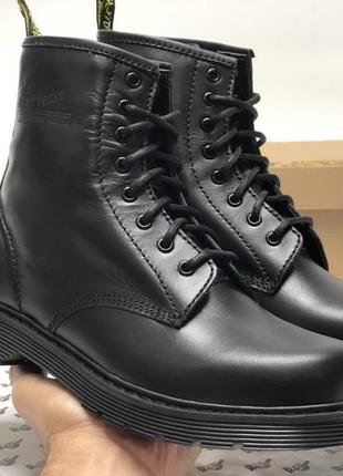 Мужские высокие кожаные ботинки с мехом dr martens