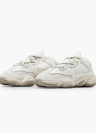 Мужские кроссовки с мехом adidas yeezy boost 500 bone white хутро#адидас
