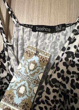 Новое! платье в бельевом стиле в леопардовый принт boohoo6 фото