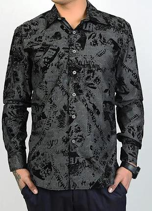 Мужская рубашка с принтом