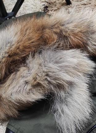 Теплая куртка парка с натуральным мехом лисы, 42-44 (неполный 46)6 фото
