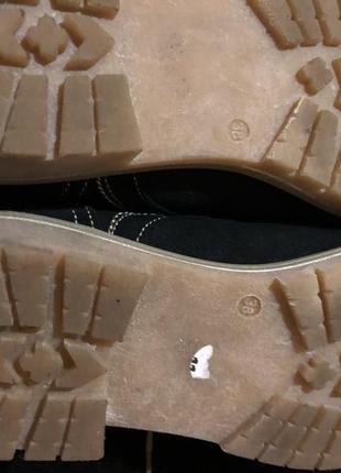 Ботинки теплые tamaris натуральная замша 24,5 см7 фото