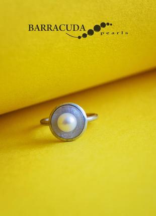 Кольцо с жемчугом, серебро 9252 фото