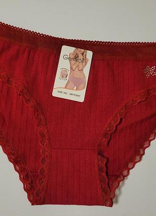 Жіночі труси l (46-48). нові, в наявності 2 штуки, ціна за пару. склад:  cotton (95%), elastan (5%)
заміри: ширина 33 см; висота 20,5 см; тягнуться.