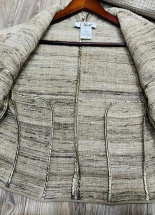 Вінтажний шовковий піджак жакет chloe оригінал10 фото