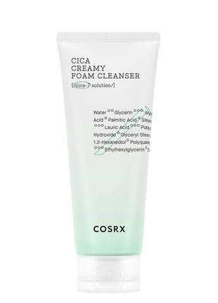 Нежная пенка для очищения cosrx cica creamy foam cleanser1 фото