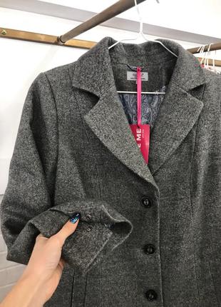 Базовое пальто демисезон зима осень пальтишко серое женская одежда украина xl xxl5 фото