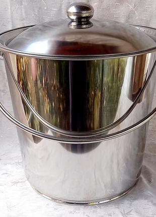 Ведро из нержавеющей стали с крышкой "2185/1" (10л)