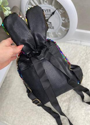 Рюкзак для девочки с ушками 🐰4 фото