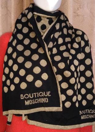 Moschino boutique шарф 200*60 оригинал шерсть палантин8 фото