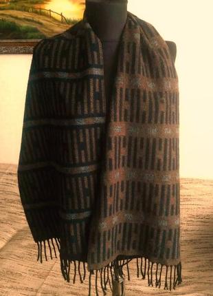 Супер теплий двосторонній шарф чоловічий 33х156см.2 фото