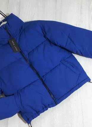Об'ємна куртка new look/дута курточка синя куртка6 фото