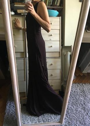 Шелковое роскошное вечернее макси длинное платье 10-12 италия дорогой бренд2 фото