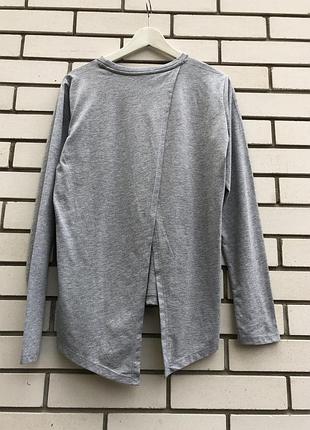 Сірий джемпер логслів зі спинкою на запах бавовна asos