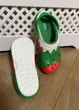 Теплі крокси crocs classic lined holiday clog usa. оригінал.7 фото
