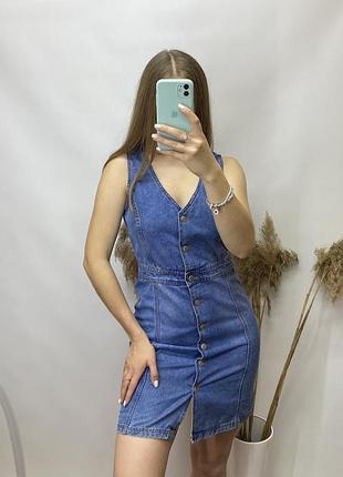 New look джинсовий сарафан сукня плаття комбенізон на ґудзиках