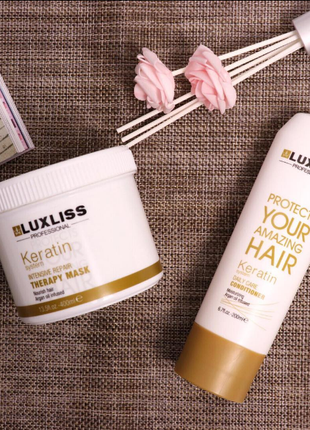 Набор luxliss keratin (кондиционер 200 мл+маска холодный ботокс 400 мл)