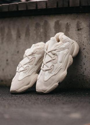 Кросівки адідас ізі буст 500 зимні з хутром adidas yeezy 500 white winter, кроссовки зимние адидас изи 5006 фото