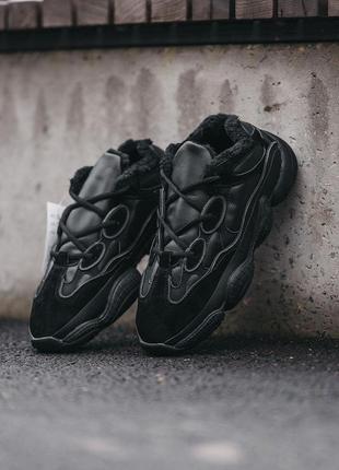 Зимові кросівки adidas yeezy 500 black