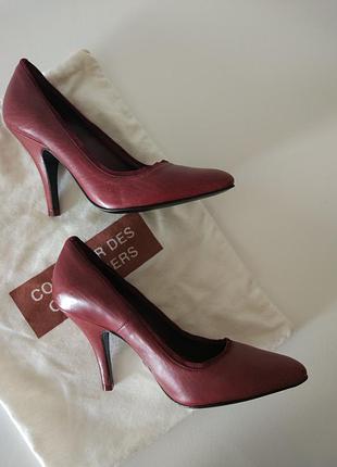 Sale! бордові туфлі човники на підборах