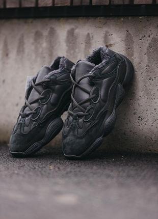 Зимові кросівки adidas yeezy 500 black