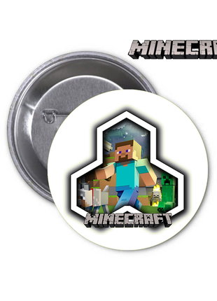 Значок game игра minecraft майнкрафт шахтерское ремесло