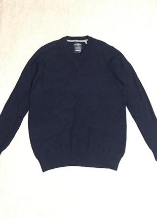 Теплый шерстяной свитер hammond &со темно-синего цвета .3 фото